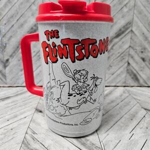 Vintage The Flintstones Whirley Thermo Mug with Lid 90s 1993